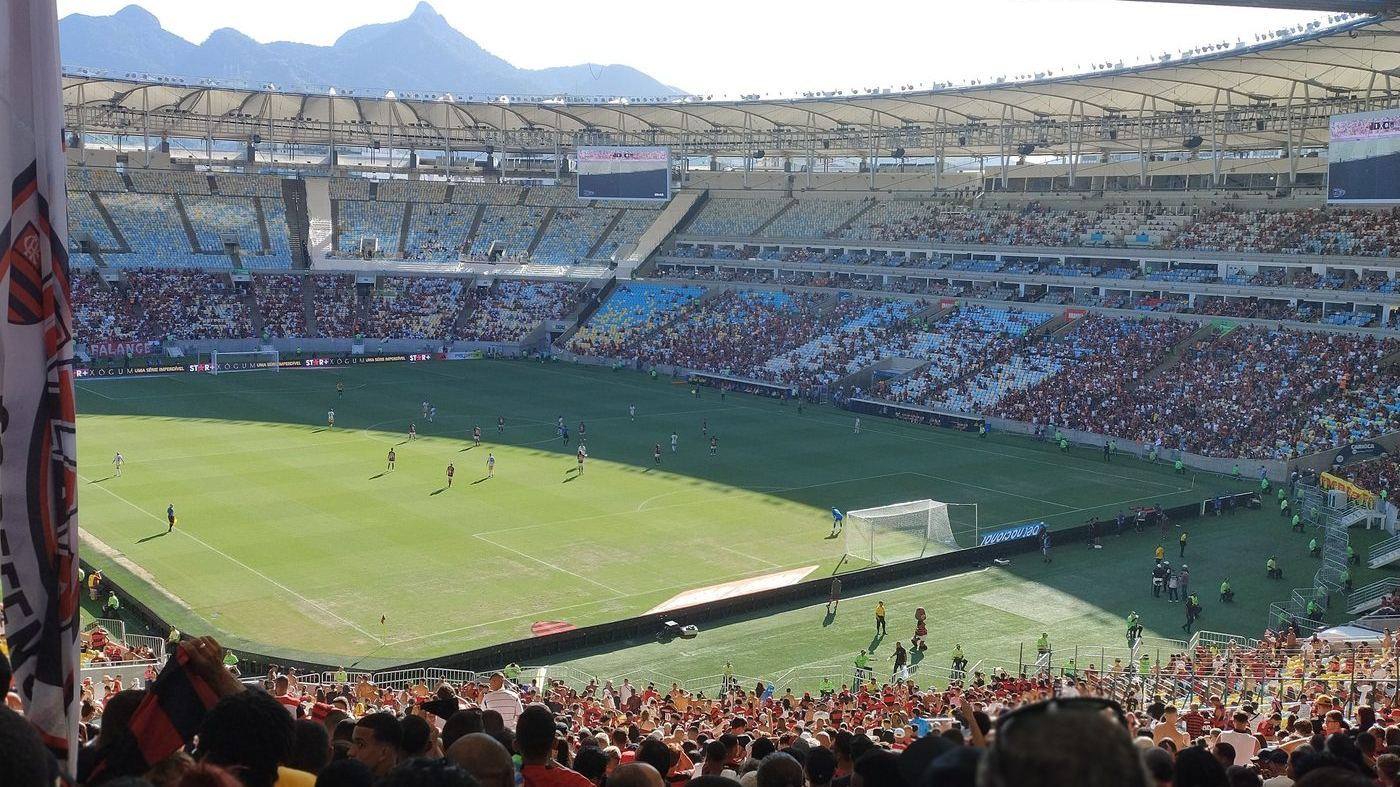Packed football stadium full of fans at FIFA World Cup 2026